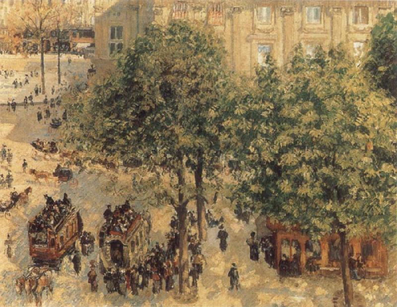 Camille Pissarro Place du theatre francais a paris oil painting image